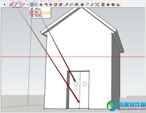 SketchUp绘图软件怎么绘制3D小房子?|Sketch