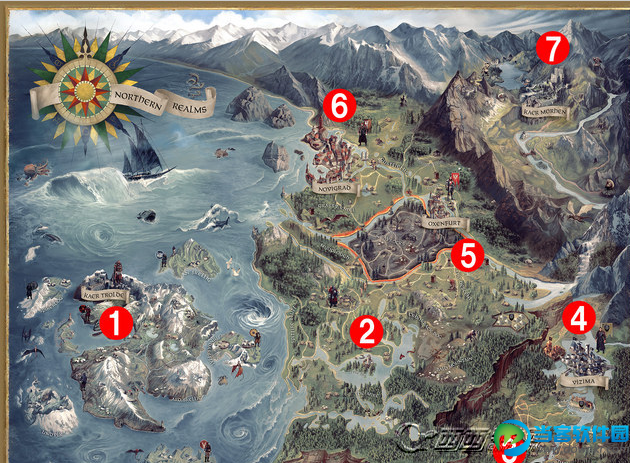 巫师3世界地图七大区域详解