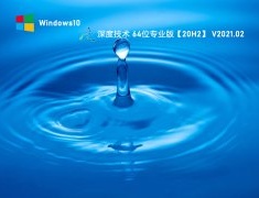 深度技术Win10 20H2 64位专业版系统 V2021.02