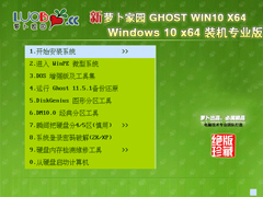 萝卜家园 GHOST WIN10 X64 装机专业版 V2018.05