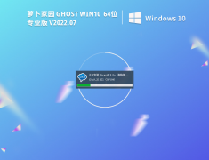 萝卜家园Win10 64位镜像下载|萝卜家园 Ghost Win10专业装机版 V2022.07