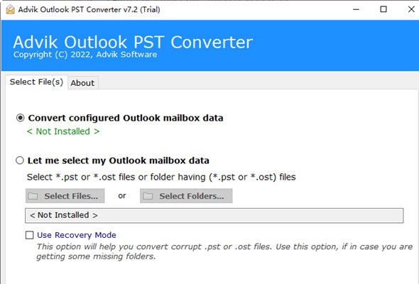 Advik Outlook PST Converter V7.2 官方版